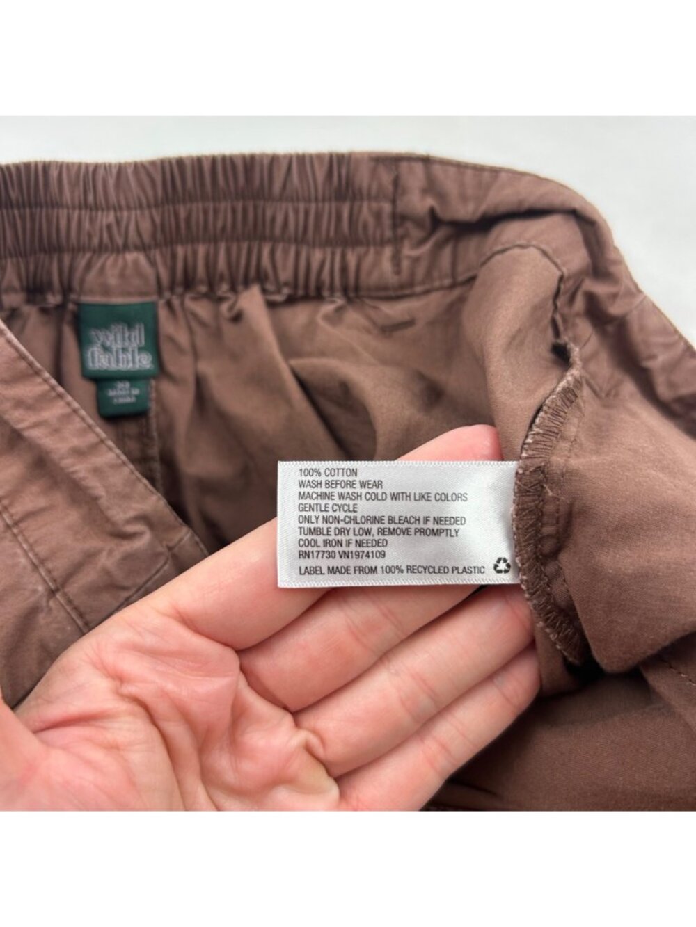 WIld Fable Brown Poplin Canvas High Rise Wide Leg Cargo Pant XS - Picture 4 of 6